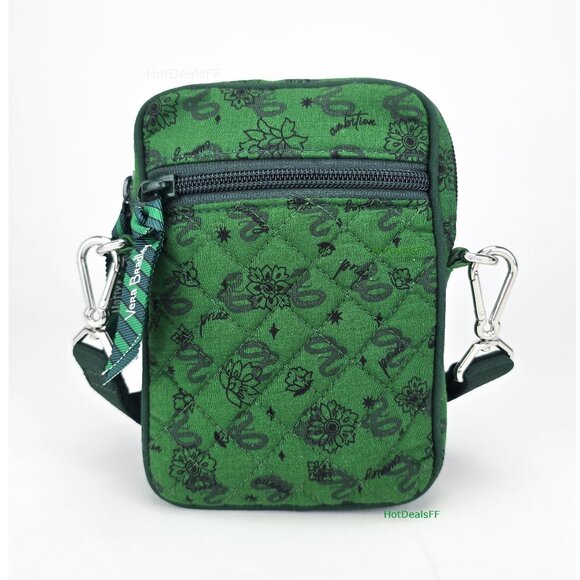 RARE! Vera Bradley Harry Potter RFID Small Convertible Crossbody Bag, Slytherin - Picture 4 of 14